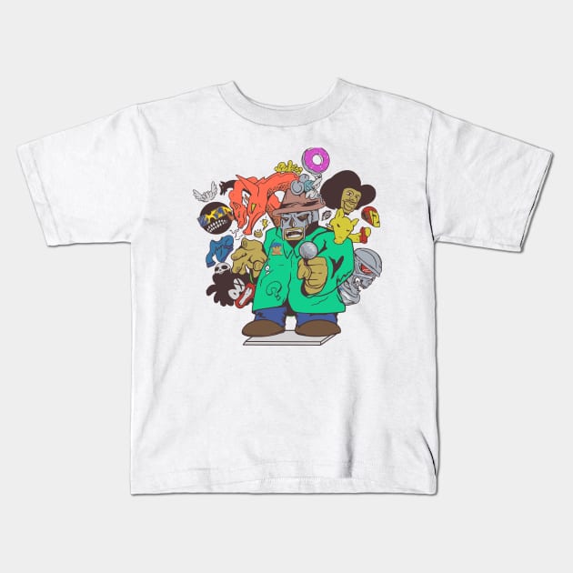 mf doom friends Kids T-Shirt by Mr.Skull & Grunge